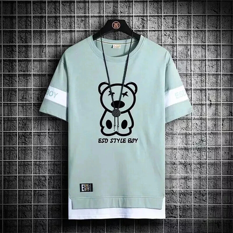 Camiseta De Manga Corta Para Hombre Ropa De Calle Moda Hip Hop Verano Deportivo