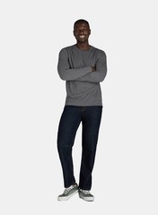 ATHLETIC WORKS Men’s 2XL Long Sleeve Tri-Blend Active Tee • Charcoal Heather