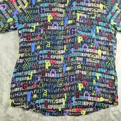 Haupt Shirt Mens XL Bold Graphic Alphabet AOP Lightweight Science Abstract Euro