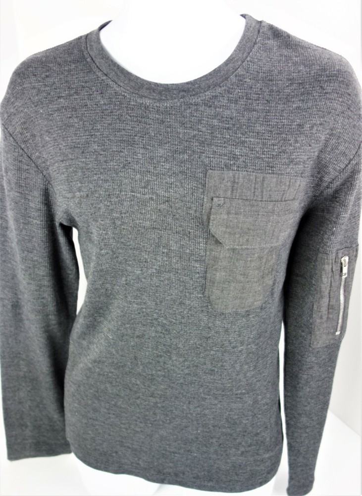 Medium Brooklyn Standard Waffle T Shirt Long Sleeve Lightweight