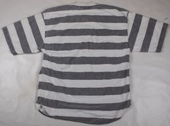 Vintage 1980s MTO International Faded Striped Button Pocket T-Shirt Size L/XL