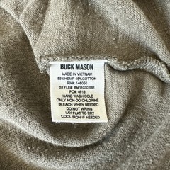 Buck Mason Men’s M 55% Yuma Hemp Blend Short Sleeve T-Shirt Olive