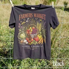 Farmers Market Graphic Tee Vintage Vegetable Harvest Shirt