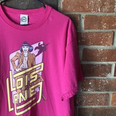 DC Comics Lois Lane Pink T-Shirt Size Large Jerzees Hi Densi-T 