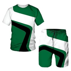 New Men’s Sets 3d Tracksuit Summer Fashion Clothes for Man Tshirt Shorts 2 Piece