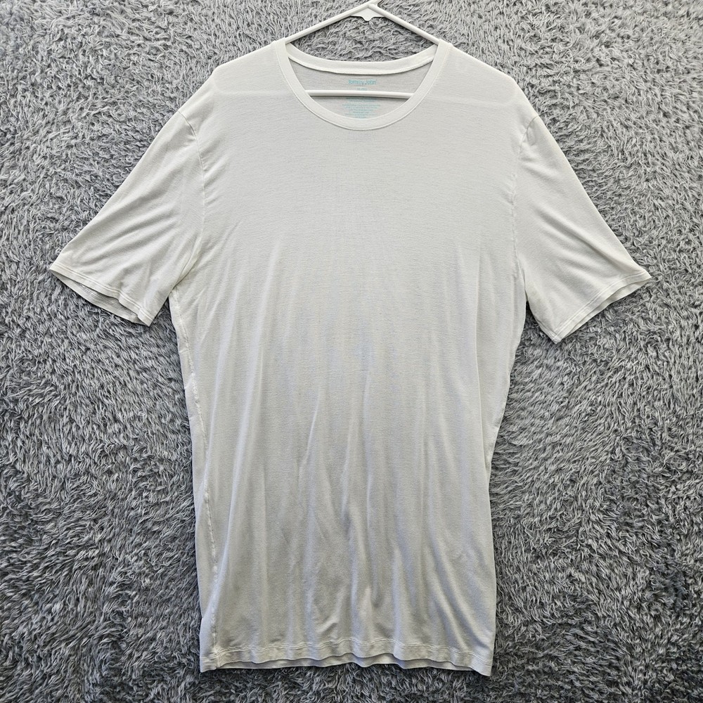 Tommy John Second Skin T Shirt Men XL White Stretch Base Layer Tee No Stains