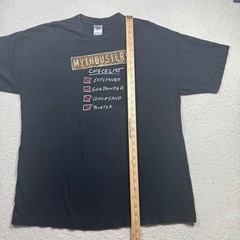 Alstyle MythBusters T-Shirt Mens XL Black Good 2008 Discovery Channel Checklist