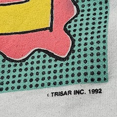 Vtg Hanes Heavyweight 50/50 White Mens Size L T-Shirt Graphic Tee Trisar 1992