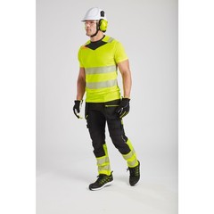 DX413 Men’s DX4 Hi Vis Safety T-Shirt – Short Sleeve Reflective Slim Fit Desi…