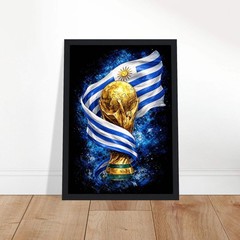 Uruguay World Cup Semi-Glossy Paper Wooden Framed Poster
