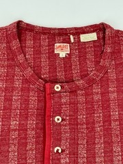 LVC Levi’s Vintage Clothing 1920s Sunset Henley Red Umber Stripe Size Small 20s
