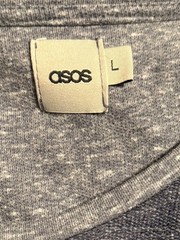 ASOS Color Block Navy Gray Heathered Short Sleeve Tee Men’s L