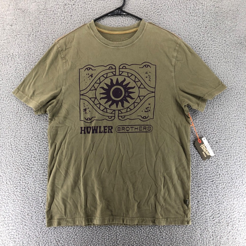 NWT Howler Brothers Bros T-Shirt Sun Drinker Olive Green Men’s Size M