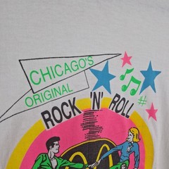 Vtg McDonalds Chicago Rock N Roll T Shirt Clark & Ohio Promo White Large…