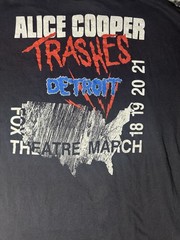 Alice Cooper Trash Tour 1989 Vintage 2 Sided T-Shirt XL Single Stitch Band Tee