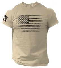 USA Distressed Flag Men’s Graphic T Shirt American Tee Patriotic 2XS – 6XL