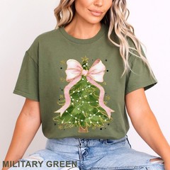 Christmas Tree Bow Shirt, Christmas Shirt for Women, Christmas Tree Shirt 203707