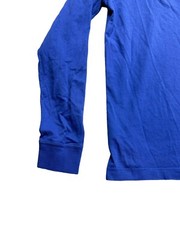 The Nike Tee Long Sleeve Just Do It 2 Sided Logo Ribbed Cuffs SMALL Royal Blue