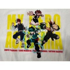 Uniqlo My Hero Academia T-Shirt Men XS White Excellent Anime Streetwear Graphic