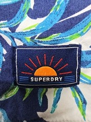Superdry Hawaiian Shirt Mens White Floral Size S Regular Poplin