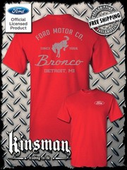 Ford Motor Co Bronco Detroit, MI 2-Sided T-Shirt – Official Licensed Product