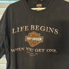 Harley Davidson Shirt Mens 2XL Black SS Motorcycle Made In USA, Birmingham, AL