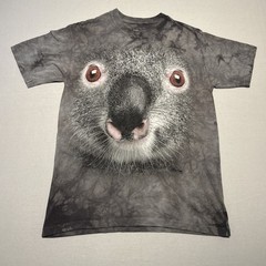 The Mountain T-Shirt Mens Smalll Grey Tie Dye Koala Animal Print Cotton Wildlife