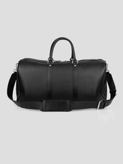NEW KITON BLACK LEATHER TRAVEL BAG ONE SIZE KPB17