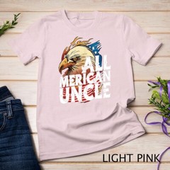 Mens All Merican Uncle 4th of July Day Eagle USA Flag American Unisex T-shirt