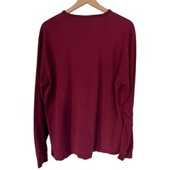 American Eagle Mens Long Sleeve Graphic T-Shirt Maroon Hellcats Rugby Large