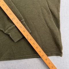 Polo Ralph Lauren Waffle Knit Thermal Shirt Men Large Olive Cotton Preppy Y2K