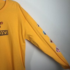 Pac-Man by C-Life Group Graphic Print Yellow Long Sleeve Bandai Namco Size XL
