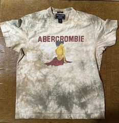 VINTAGE ABERCROMBIE AND FITCH TIE DYE HULA GIRL ART GRAPHIC PRINT TEE Medium