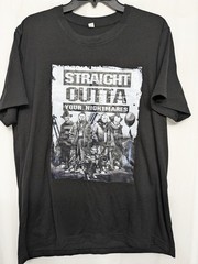Straight Outta Your Nightmares Horror Movie Graphic Tee Black Large Halloween