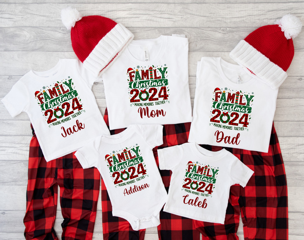 Personalize Gildan Heavy Cotton T-Shirt Newborn-2XL~Christmas-Family Memories
