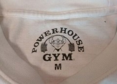 Vintage Powerhouse Gym Tokyo Japan Lamborghini Weight Lifting Tee Shirt White