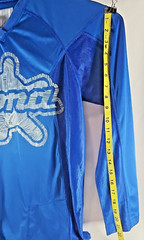Kona Classic Athletic V-neck Jersey Graphic Print Mesh insets Long Sleeve Small