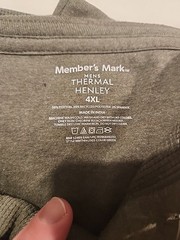 Members Mark Mens Thermal Henley