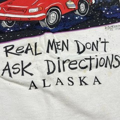 Vtg Real Men Don’t Ask Directions Shirt Mens XL Moech Art Comic Funny 1993