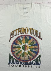 Vintage Jethro Tull Roots To Branches Tour T-Shirt Size XL Band Tee 1996 90s