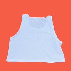 Tom Of Finland art BOTTOM custom embroidery mens white cotton Crop tank top