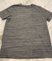 Kenneth Cole Active Front Pocket Dark Gray Men’s Crewneck T-shirt Size Large