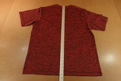 Sport Tek Mens Size XL Red Black Marl Short Sleeve Crew Neck T-Shirt New