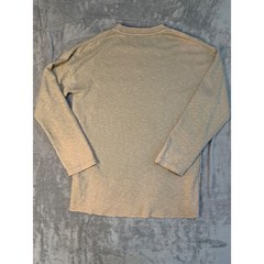 Urban Outfitters Mens Creme Tan Waffle Knit Thermal Long Sleeve Shirt Small NEW