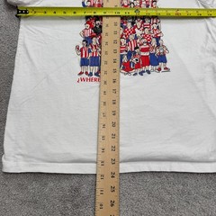 Friking 301A Athletic Madric Where Is Waldo Style T-Shirt Medium White Crew Tee