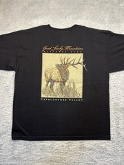 Great Smoky Mountains National Park Elk T-Shirt Bayside Black Cataloochee 2XL