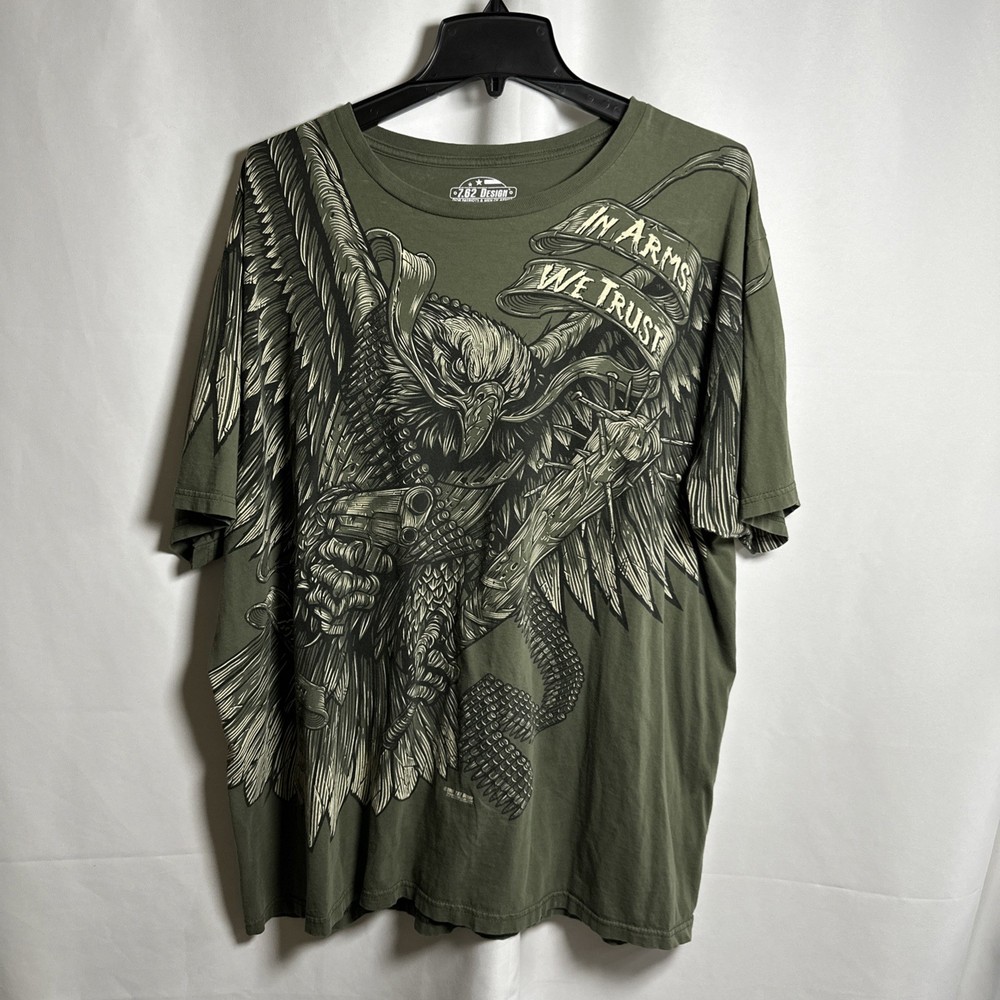 7.62 Design Graphic Design Mens T-shirts Green 2X #5366