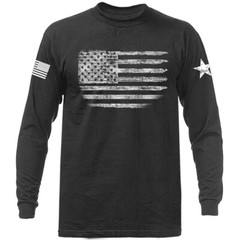 Distressed US Flag American Pride Patriotic USA Long Sleeve