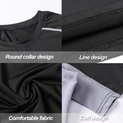 Men’s Compression Short Sleeve Sports Running Shirts Fitness Quick Dry T-shirt