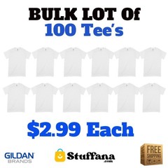 Gildan 100 Bulk Lot Heavy Cotton T-Shirt – Free Shipping